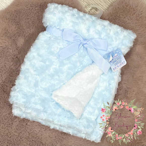 Baby Blue Fluffy Fleece Blanket